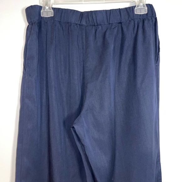 J.Jill Pure Jill Tencel Navy Blue Pull-On Wide Leg Pant | SZ SP - Picture 7 of 13